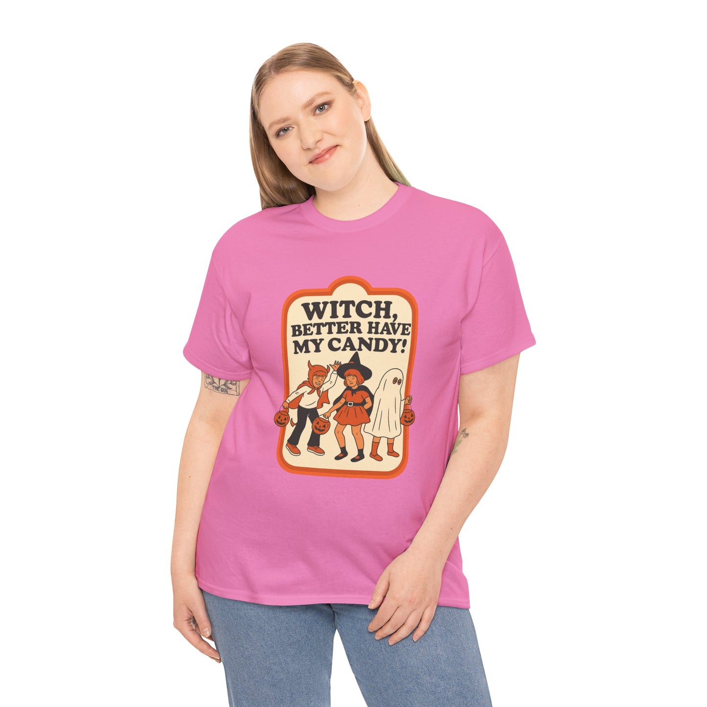 Halloween Witch Candy Tee - Unisex Cotton Shirt