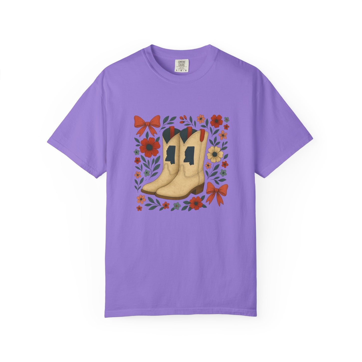 Mississippi Cowboy Boots T-Shirt - Ole Miss Rebels Fan