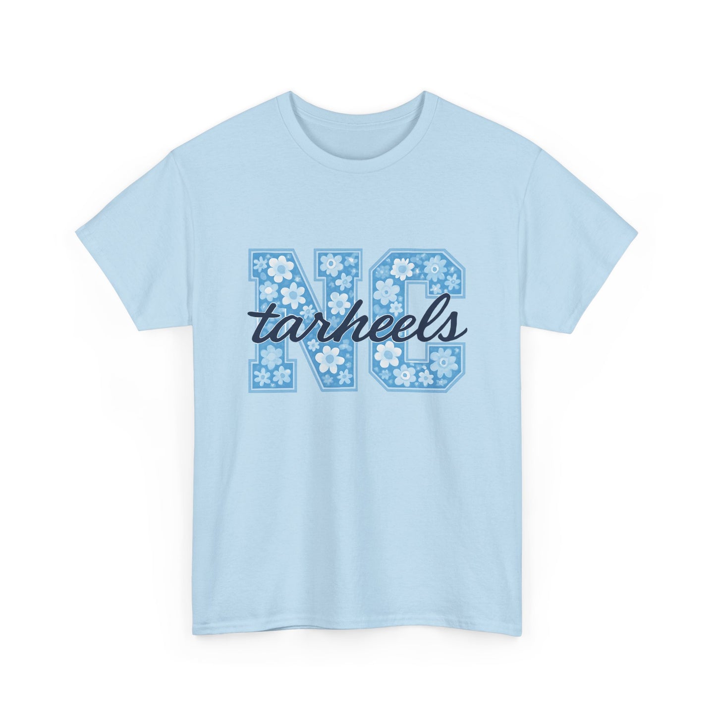North Carolina Tarheels Unisex Heavy Cotton Tee, College Spirit Wear, Men's and Women's Casual T-Shirt, School Pride Apparel, Gift for Fans