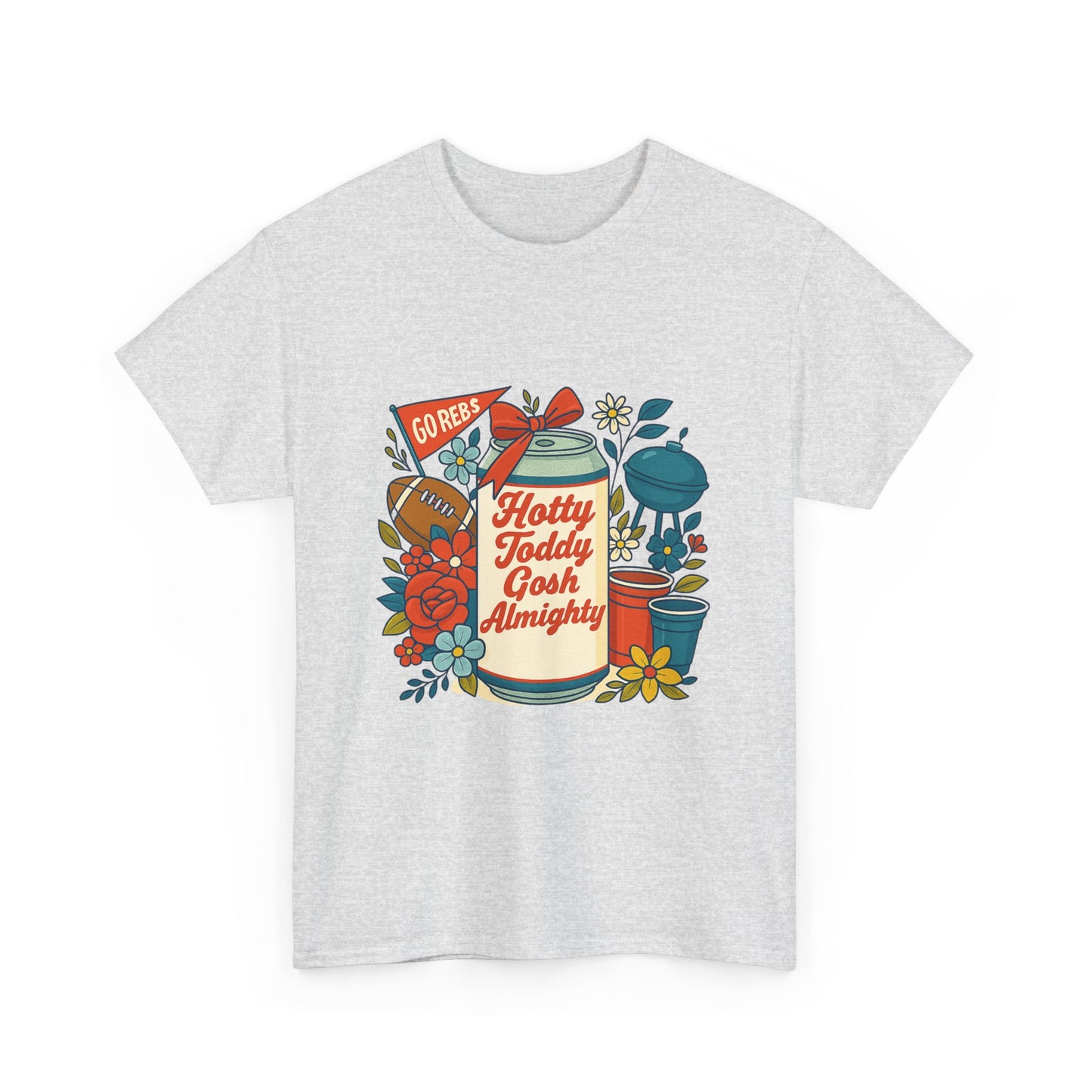 Hotty Toddy Heavy Cotton Tee - Unisex Graphic T-Shirt, Casual Wear, College Apparel, Gift for Students, Spring Break Fashion