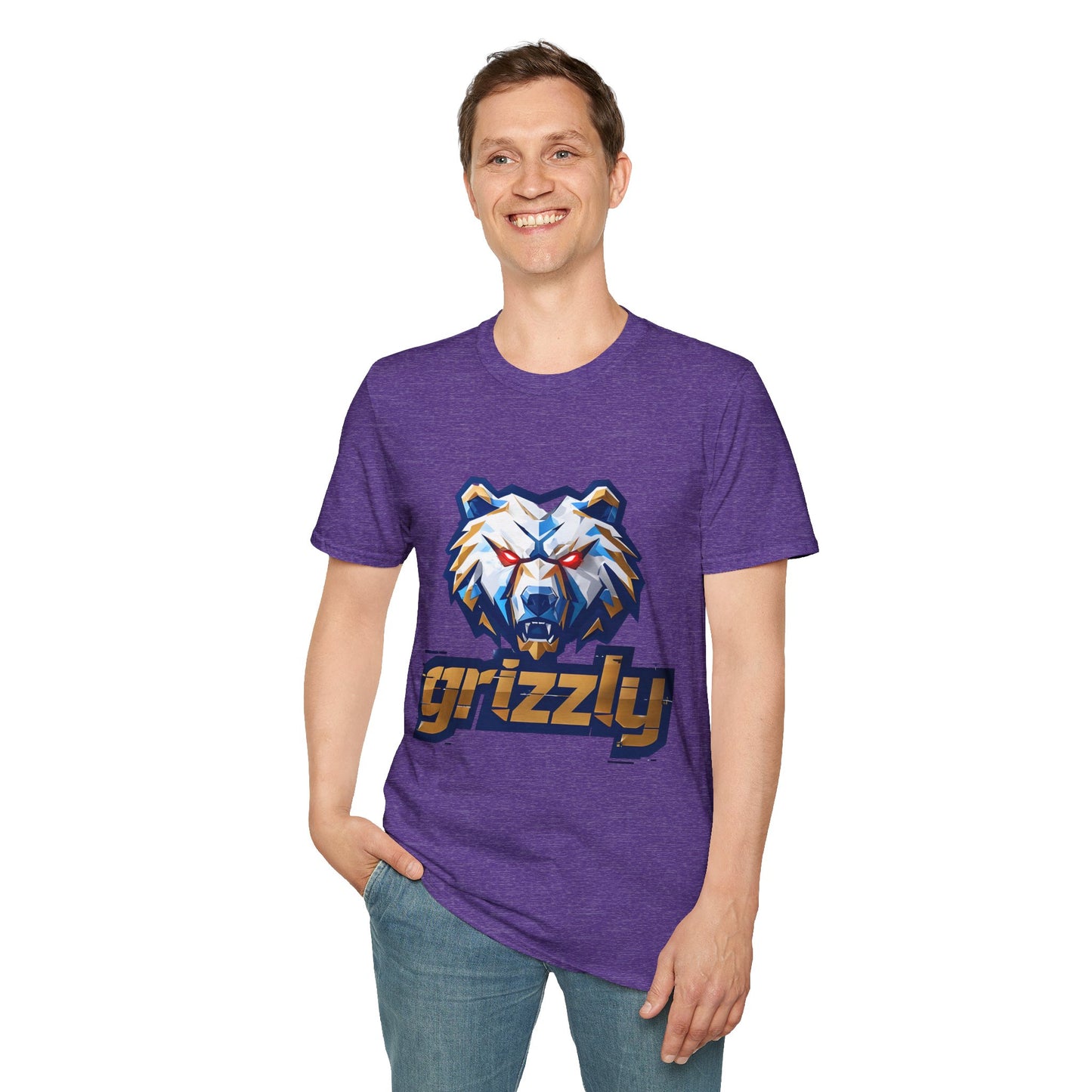 Grizzly Memphis Bear Graphic Tee, Unisex Softstyle T-Shirt, Memphis Basketball Fan, Memphis Grizz, 901, Go Grizz