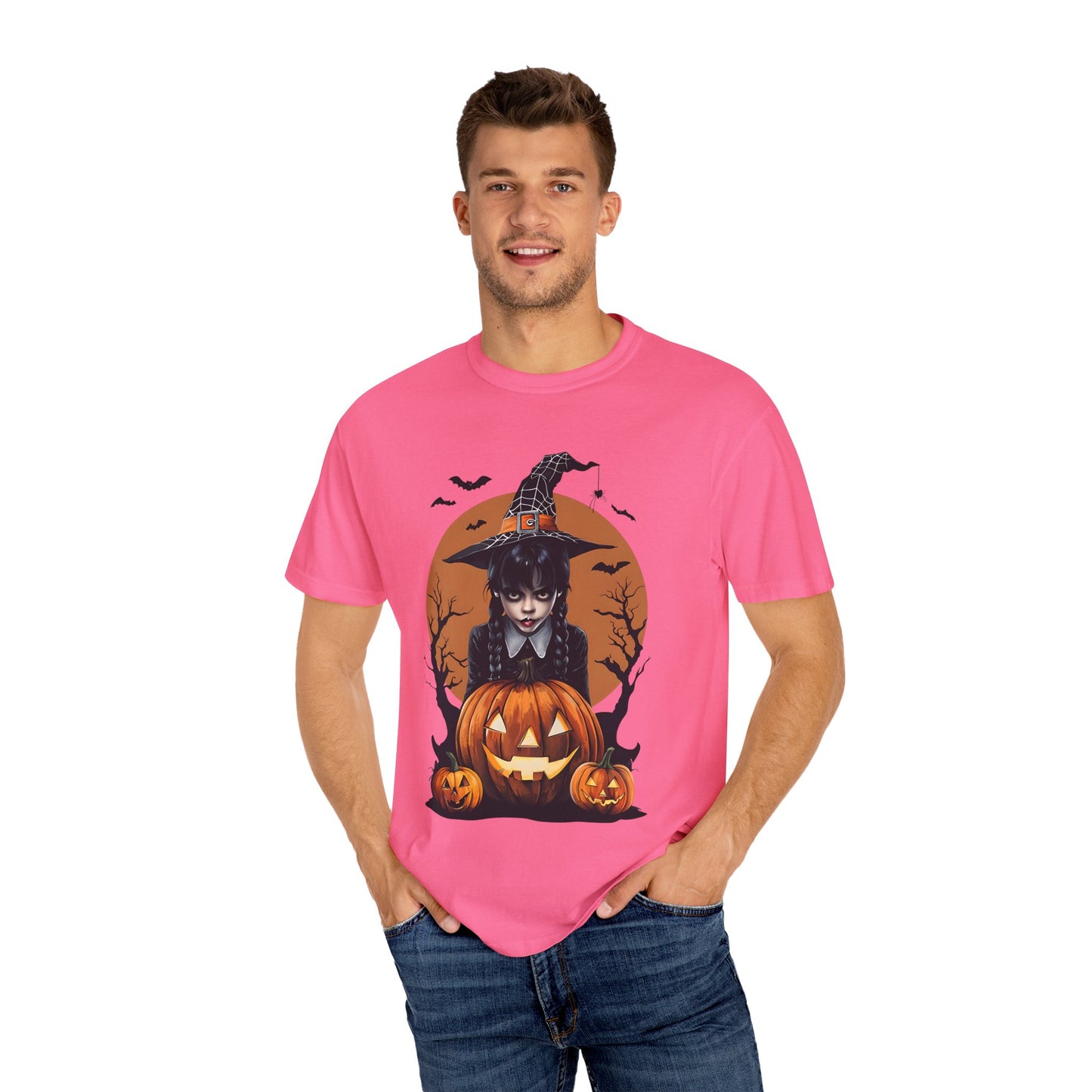 Halloween Witch Graphic Tee, Spooky Unisex T-Shirt, Pumpkin Halloween Costume, Fall Festive Apparel, Witchy Shirt for October