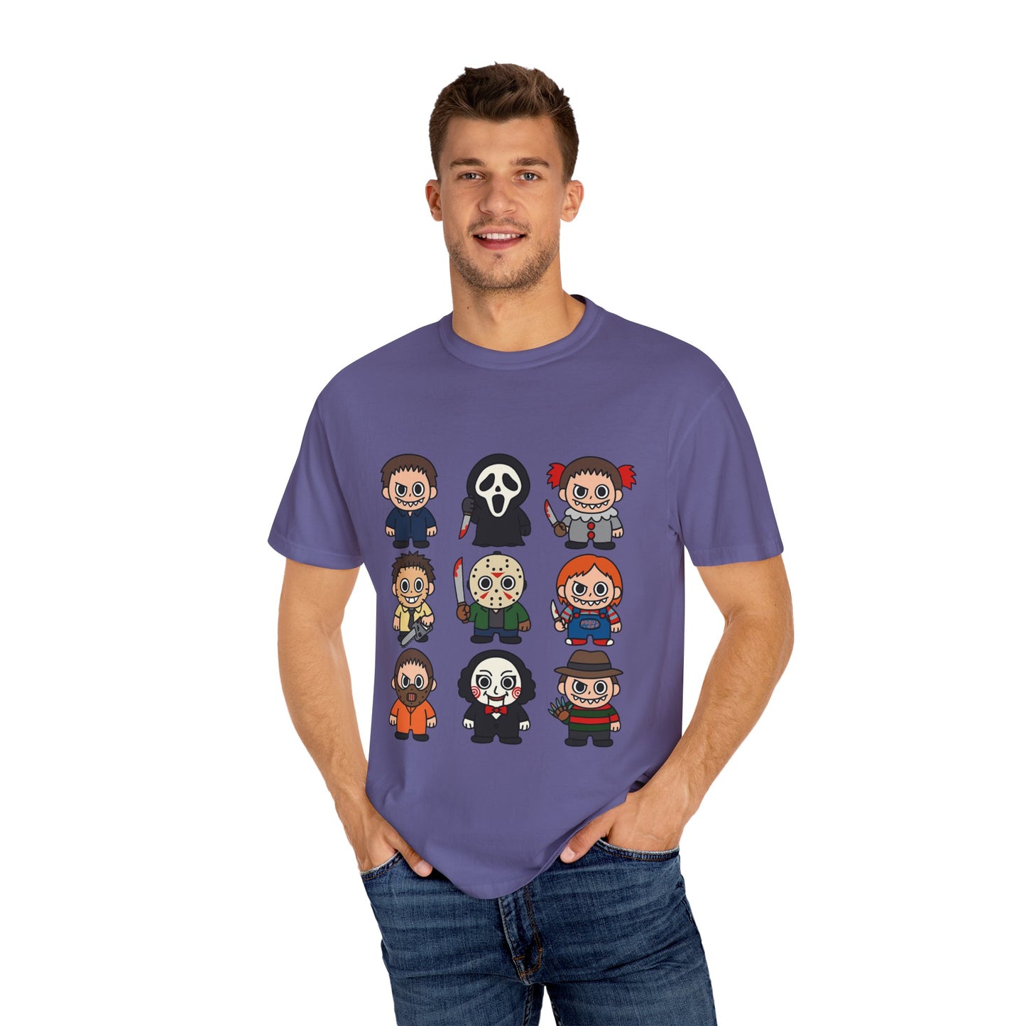 Pop Culture Horror Character T-Shirt, Unisex Tee, Halloween Tee, Horror Movie Merch, Funny Graphic Shirt, Gift for Horror Fans