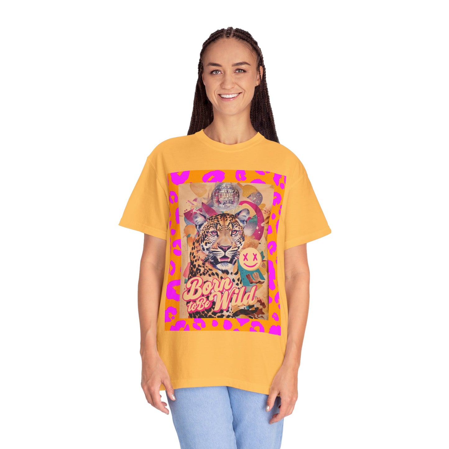 Bold Graphic T-Shirt: Born to Be Wild, Unisex Cotton Tee, Animal Lover Gift, Wild Spirit Apparel, Trendy Casual Wear, Unique Artist Design