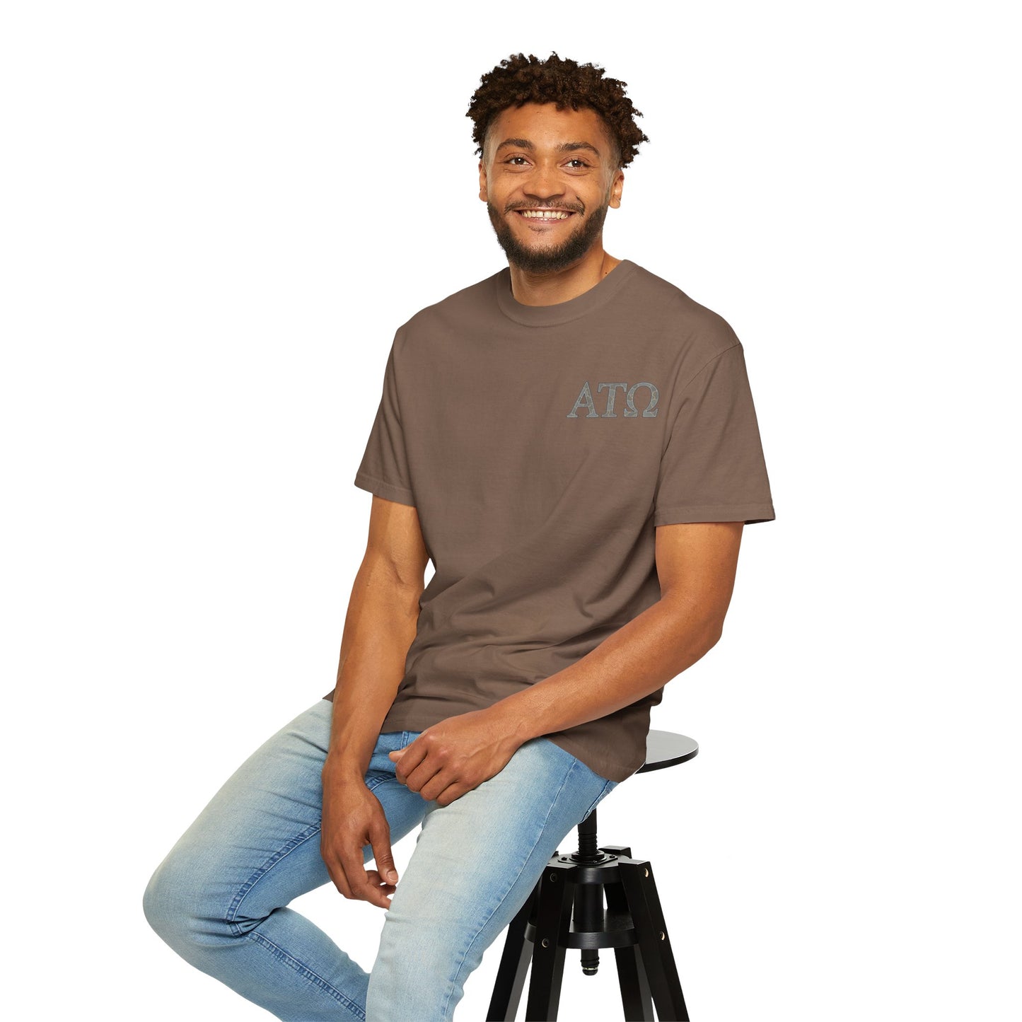 AlphaTauOmega Garment-Dyed T-shirt | Unisex Casual Tee for Fraternity Events, Gifts, College Life, Brotherhood, Greek Life