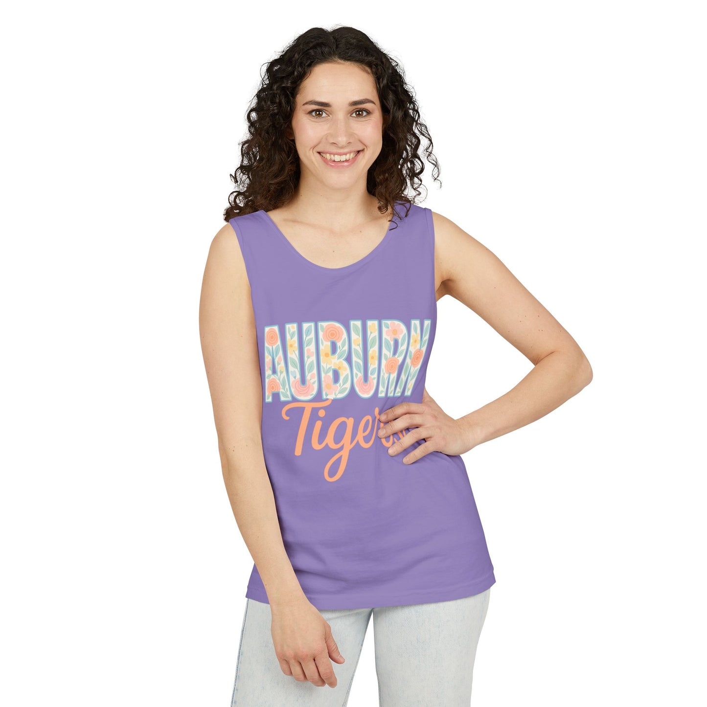 Auburn Tigers Garment-Dyed Tank Top, Summer Fashion, Sports Apparel, College Gear, Gifts for Students, Comfort Colors