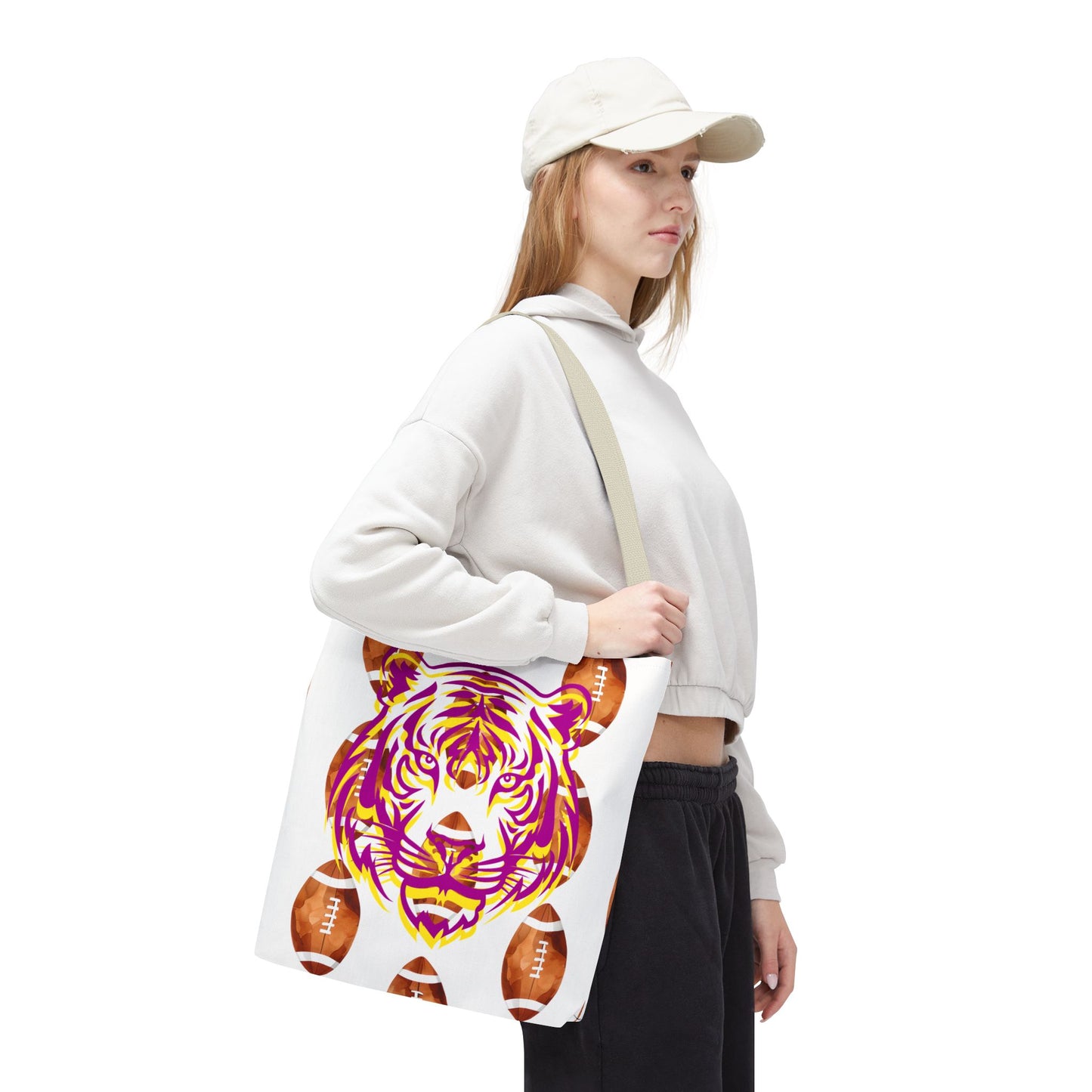 Vibrant Tiger Print Tote Bag - LSU Fans Gift