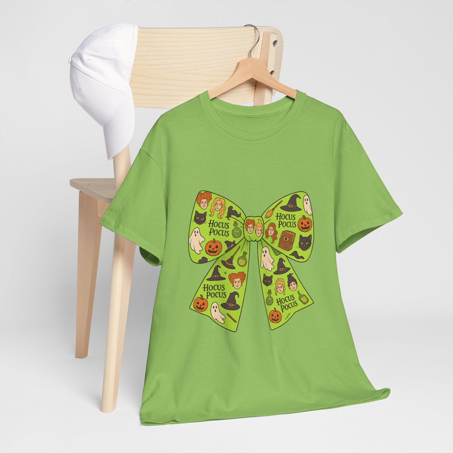 Halloween Graphic Tee, Spooky Season Unisex Shirt, Hocus Pocus Bow Tee, Autumn Style Shirt, Trick or Treat Apparel