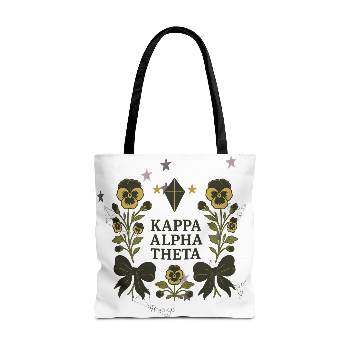 Floral Sorority Tote Bag | Kappa Alpha Theta, Eco-Friendly Bag, Gift for Sisters, College Accessory, Summer Outing Bag