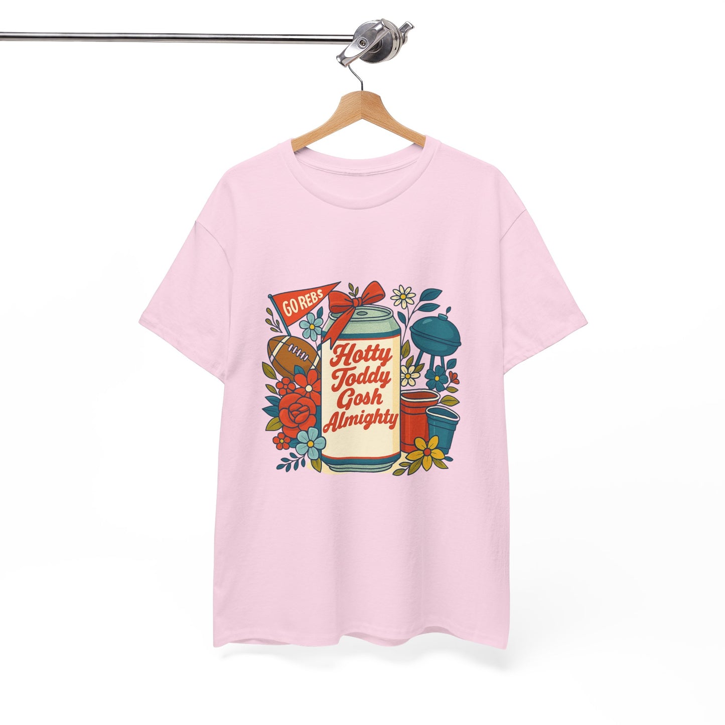Hotty Toddy Heavy Cotton Tee - Unisex Graphic T-Shirt, Casual Wear, College Apparel, Gift for Students, Spring Break Fashion