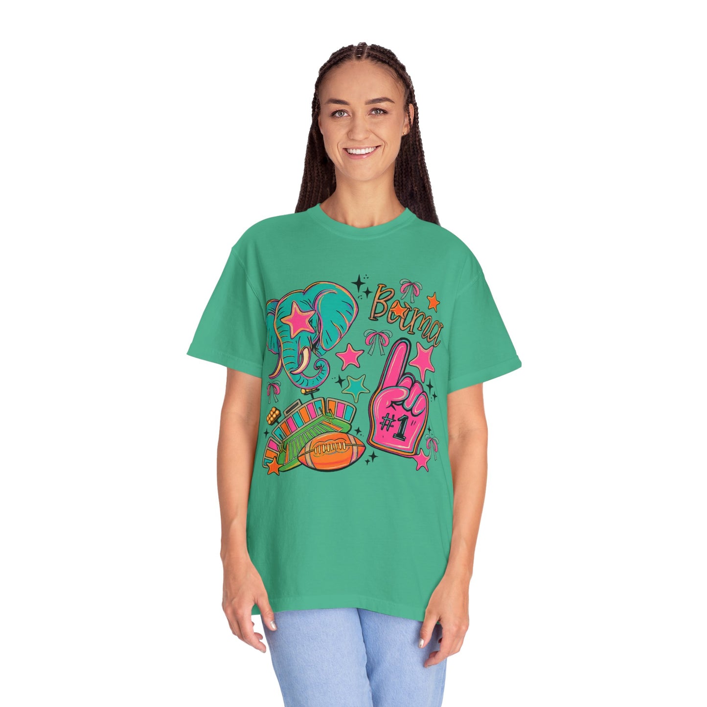 Preppy Neon Elephant Fan T-Shirt