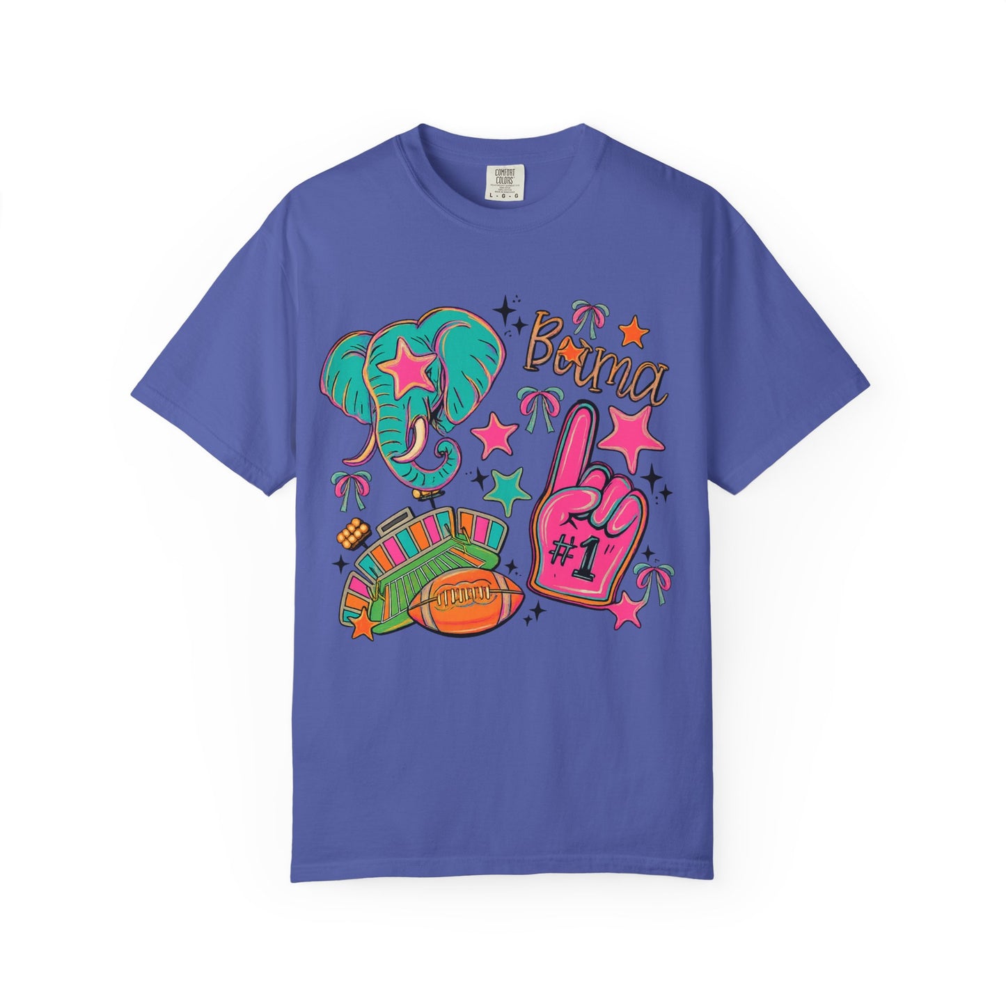Preppy Neon Elephant Fan T-Shirt