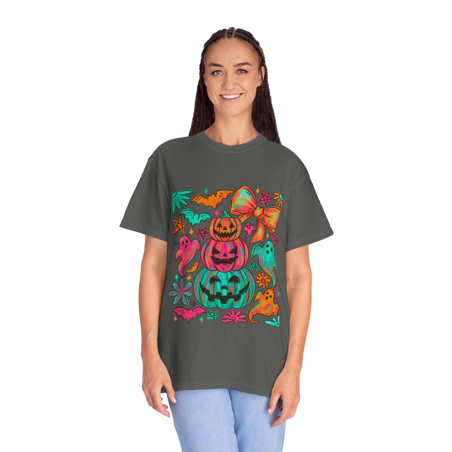 Whimsical Halloween T-Shirt, Perfect for Fall Celebrations, Ghosts & Pumpkins Design, Unisex Tee, Festive Apparel, Halloween Costume
