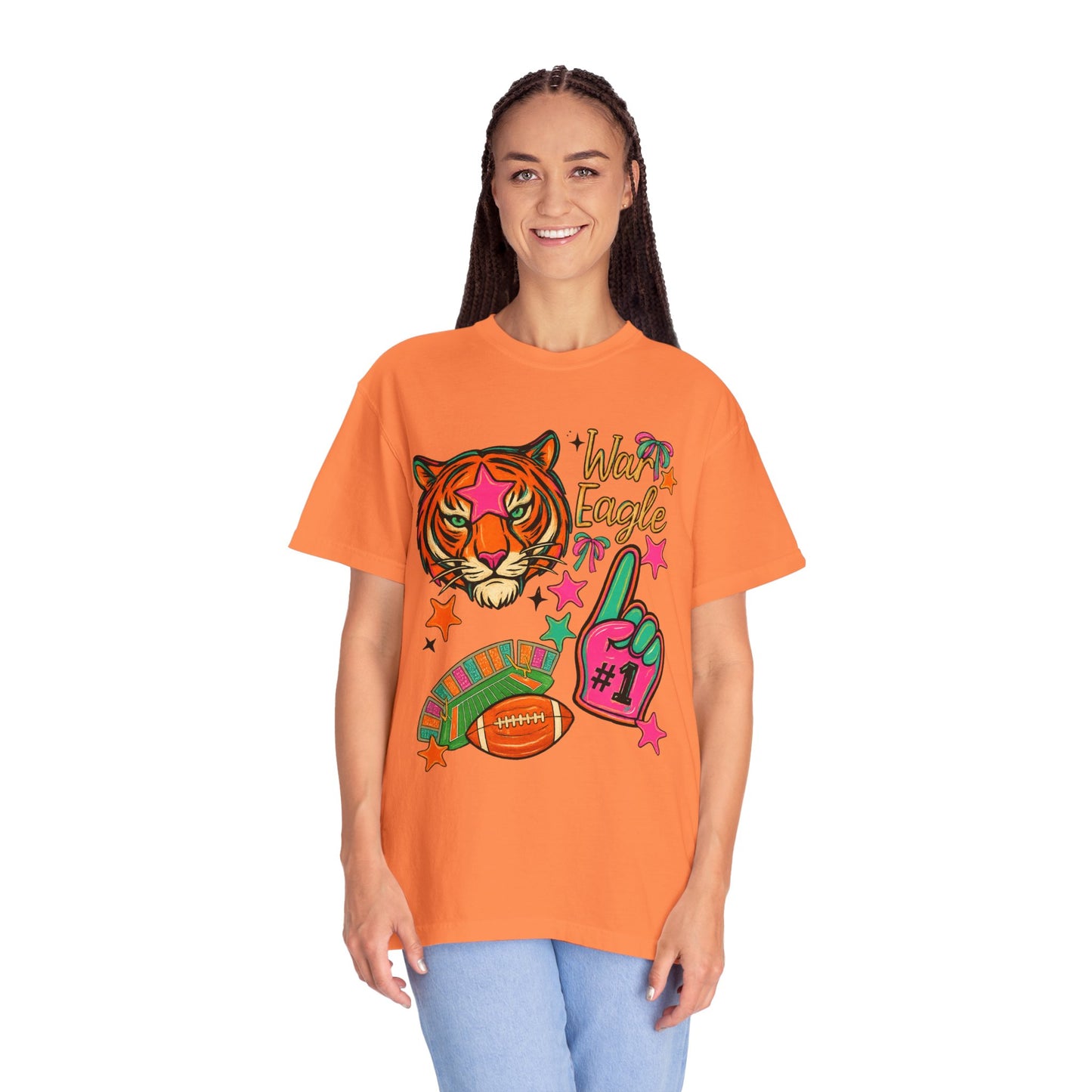 Vintage Preppy Tiger Football Game Day Unisex T-shirt