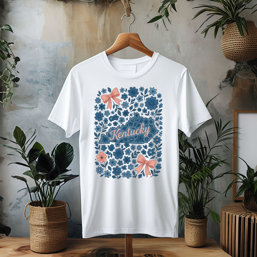 Kentucky Floral Unisex T-Shirt, Kentucky Shirt, Southern Pride Tee, Spring Fashion Top, Gift for Her, Casual Wear
