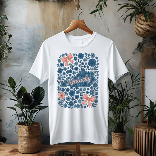Kentucky Floral Unisex T-Shirt, Kentucky Shirt, Southern Pride Tee, Spring Fashion Top, Gift for Her, Casual Wear
