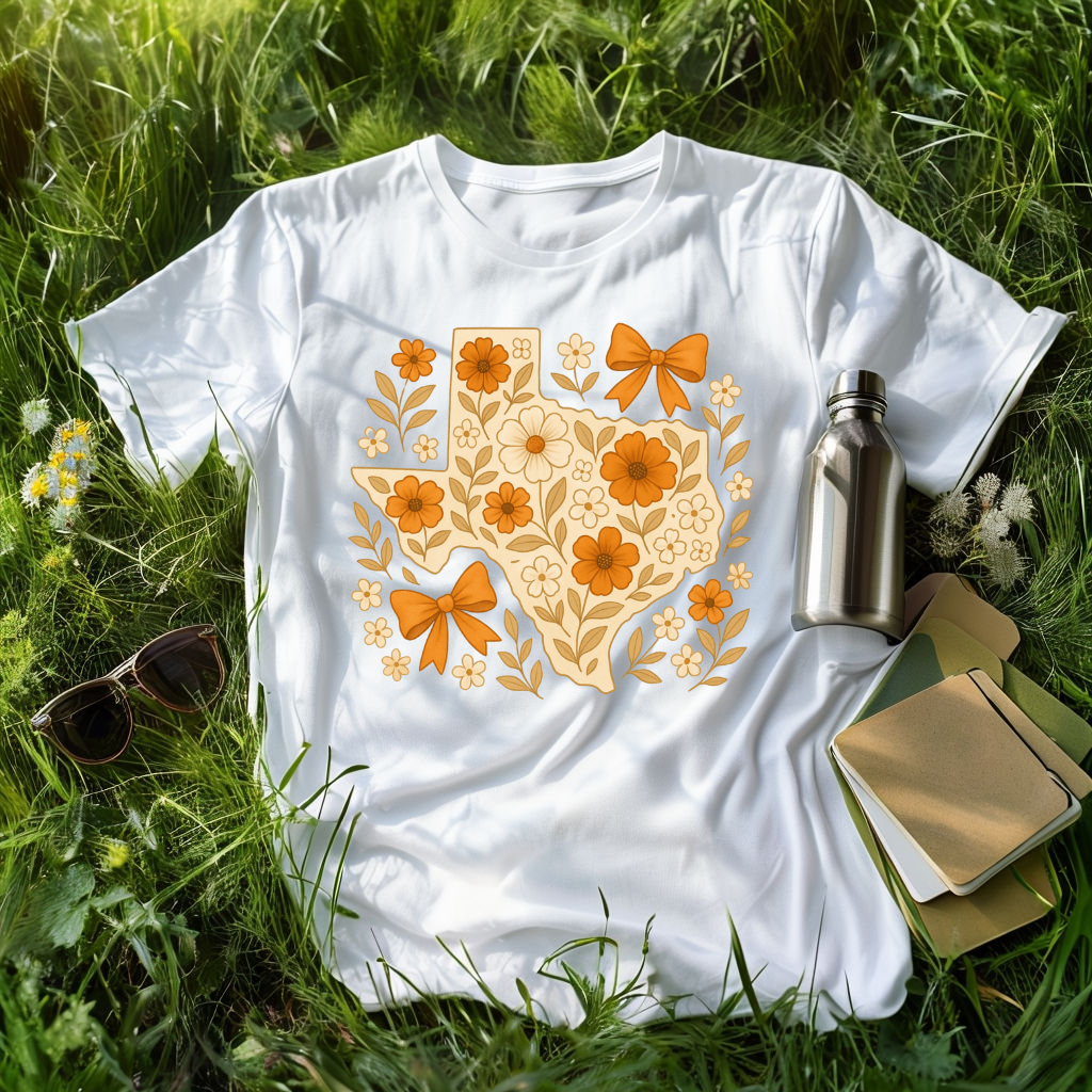 Texas Floral Unisex T-Shirt, Gift for Texans, Spring & Summer Wear, Festival Attire, Southern Charm Shirt