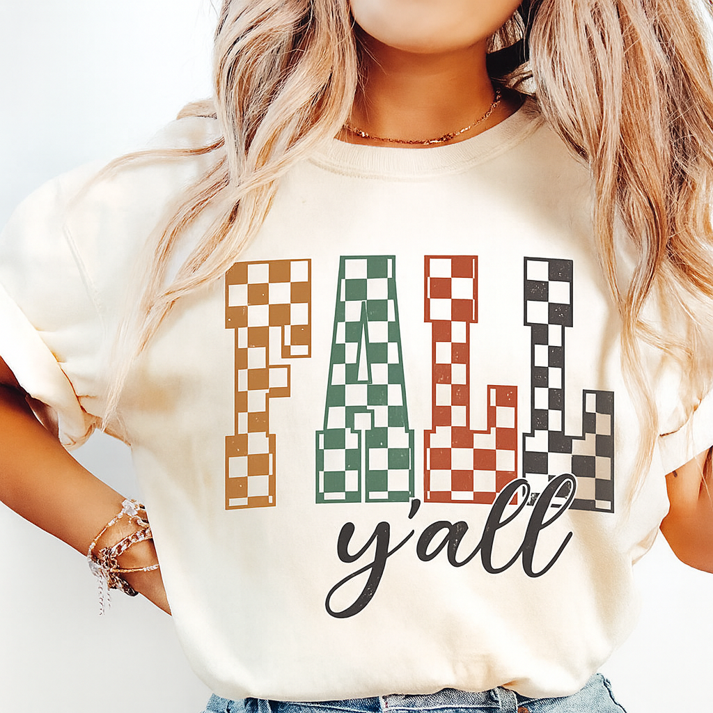 Fall Y'all Unisex T-shirt - Cozy Autumn Apparel for Thanksgiving & Harvest Season