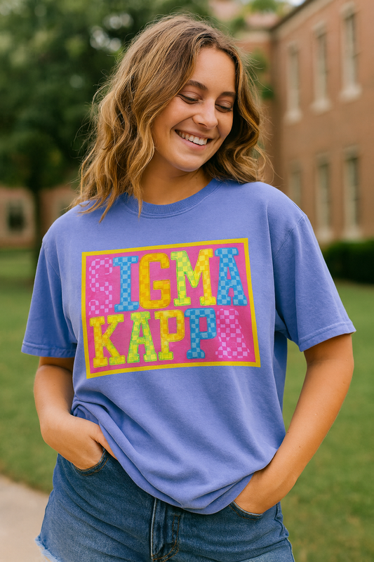 Colorful Sigma Kappa T-Shirt | Sorority Apparel