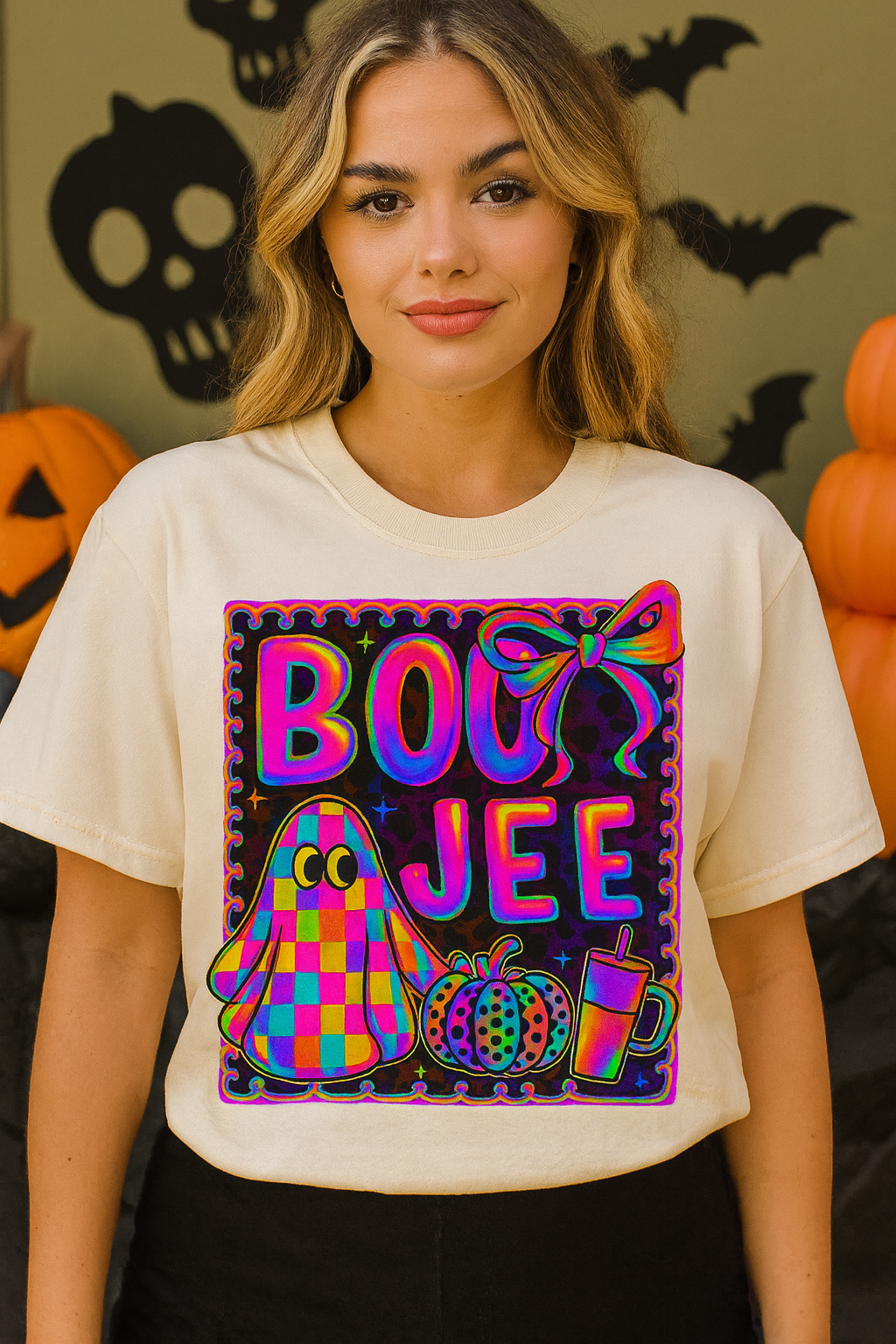 BOOJee Retro Comfort Colors, Garment-Dyed T-shirt, Colorful Graphic Tee, Unisex Streetwear, Fun Gift, Festival Fashion, Vegan Style