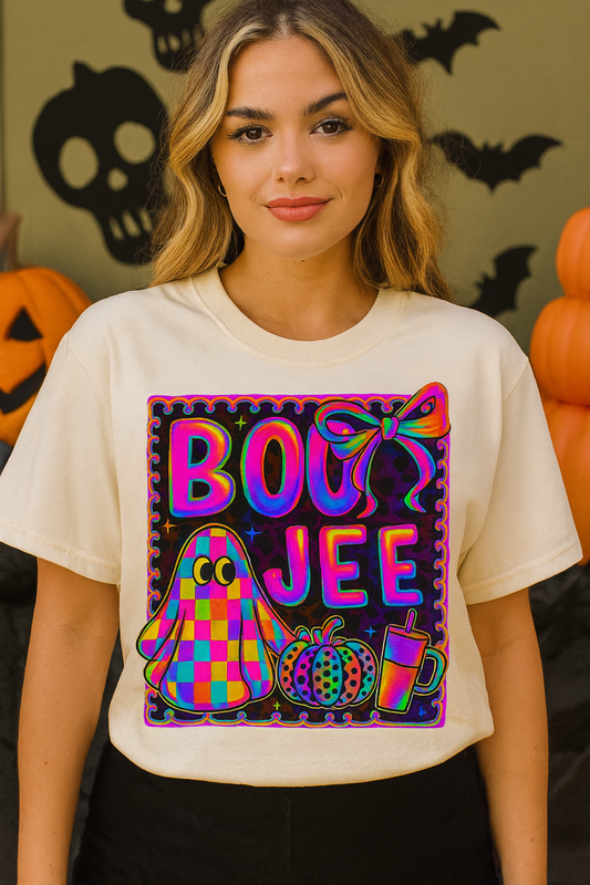 BOOJee Retro Comfort Colors, Garment-Dyed T-shirt, Colorful Graphic Tee, Unisex Streetwear, Fun Gift, Festival Fashion, Vegan Style