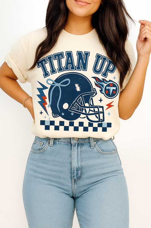 titan up tennessee Unisex Football Tee, Titan Up Shirt for Game Day, Casual Sportswear, Tailgating Apparel, Gift for Fans, Team Spirit Top