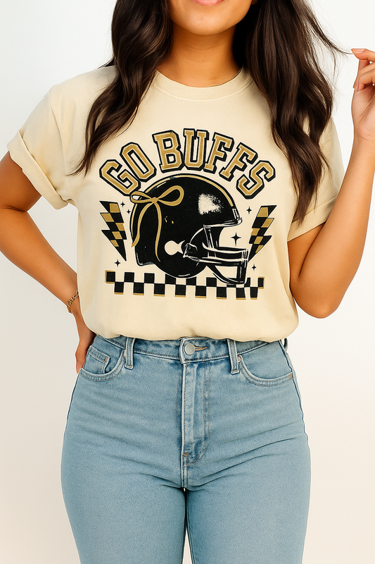 Vintage Sports Fan T-Shirt - Go Buffs Graphic Tee