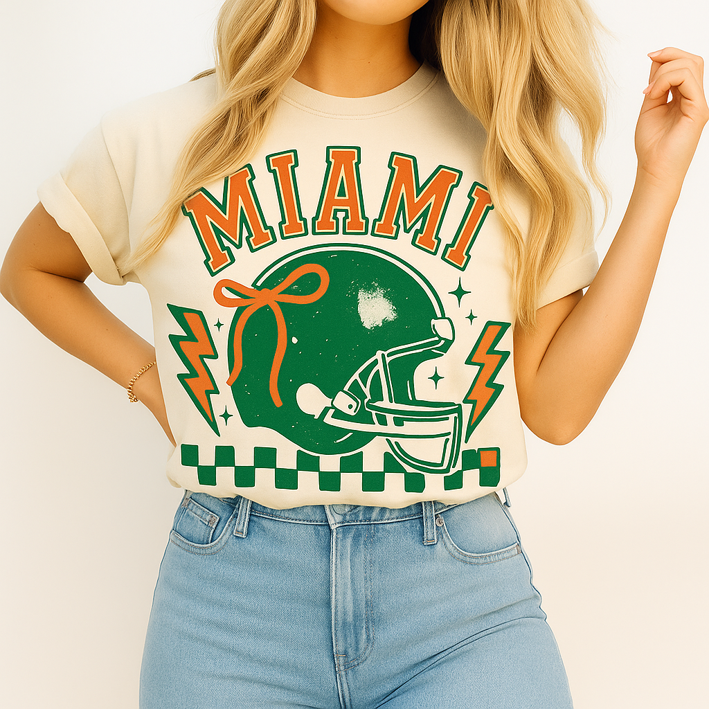 Miami Football Garment-Dyed T-Shirt