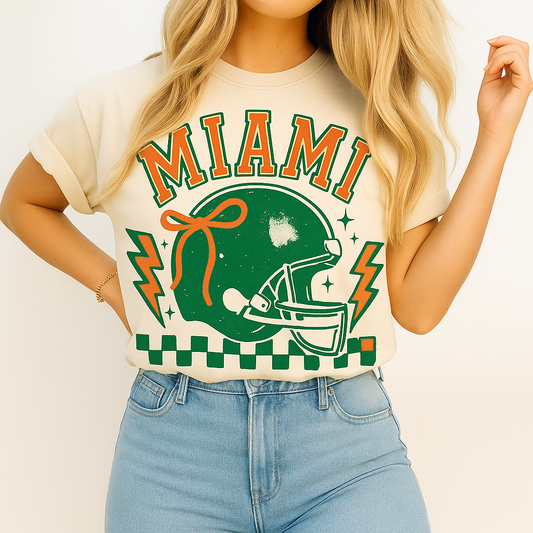 Miami Football Garment-Dyed T-Shirt