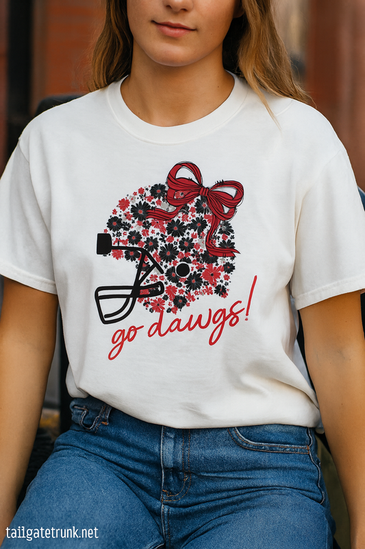 Floral Game Day T-Shirt for Fans, Unisex Apparel, Sports Tee for Tailgating, Perfect for Football Season, Gift for Team Supporters