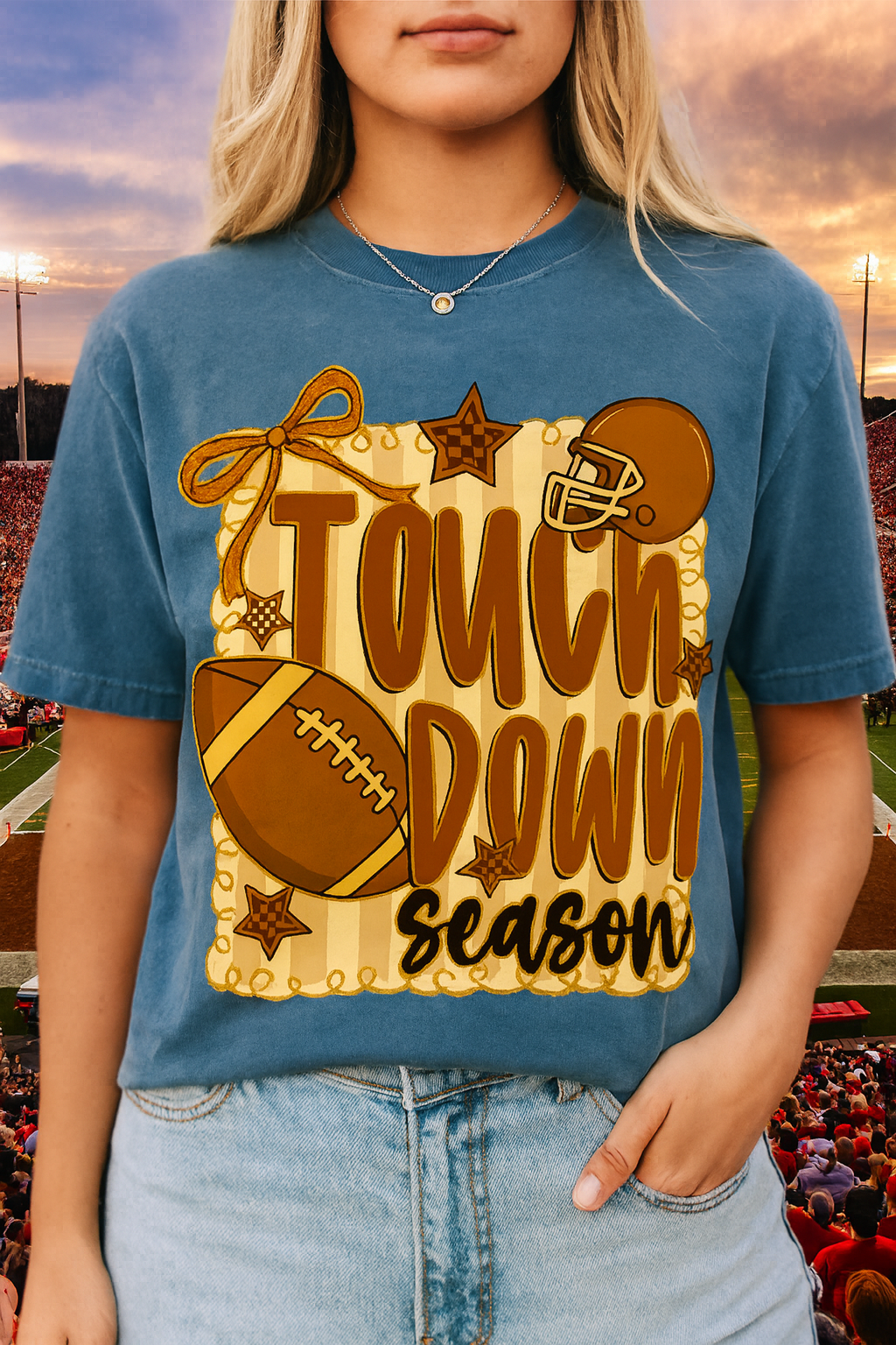 Football T-Shirt | Touchdown Season Game Day Unisex Apparel