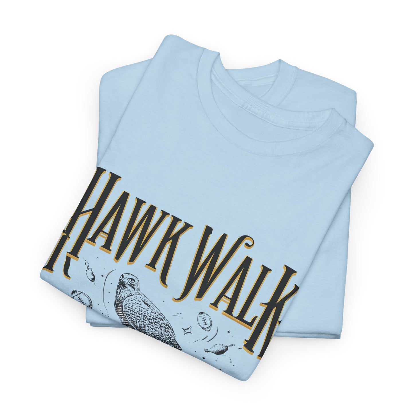 Hawk Walk Tailgate Tee, Unisex Cotton Shirt, Outdoor Event T-Shirt, Festival Wear, Bird Lover Gift, Sports Gathering Apparel