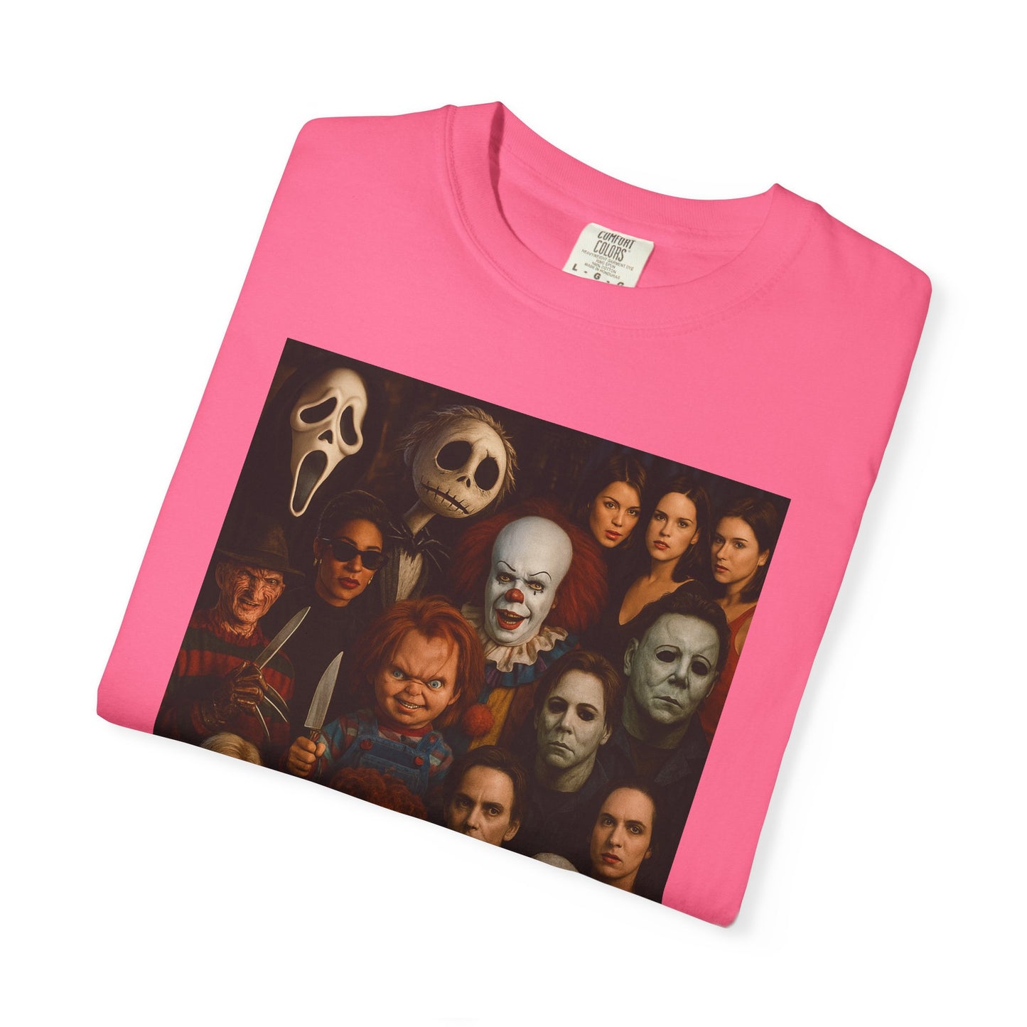Spooky Halloween T-Shirt | Unisex Garment-Dyed Tee Featuring Iconic Horror Movie Characters, Perfect for Halloween Parties, Horror [...]