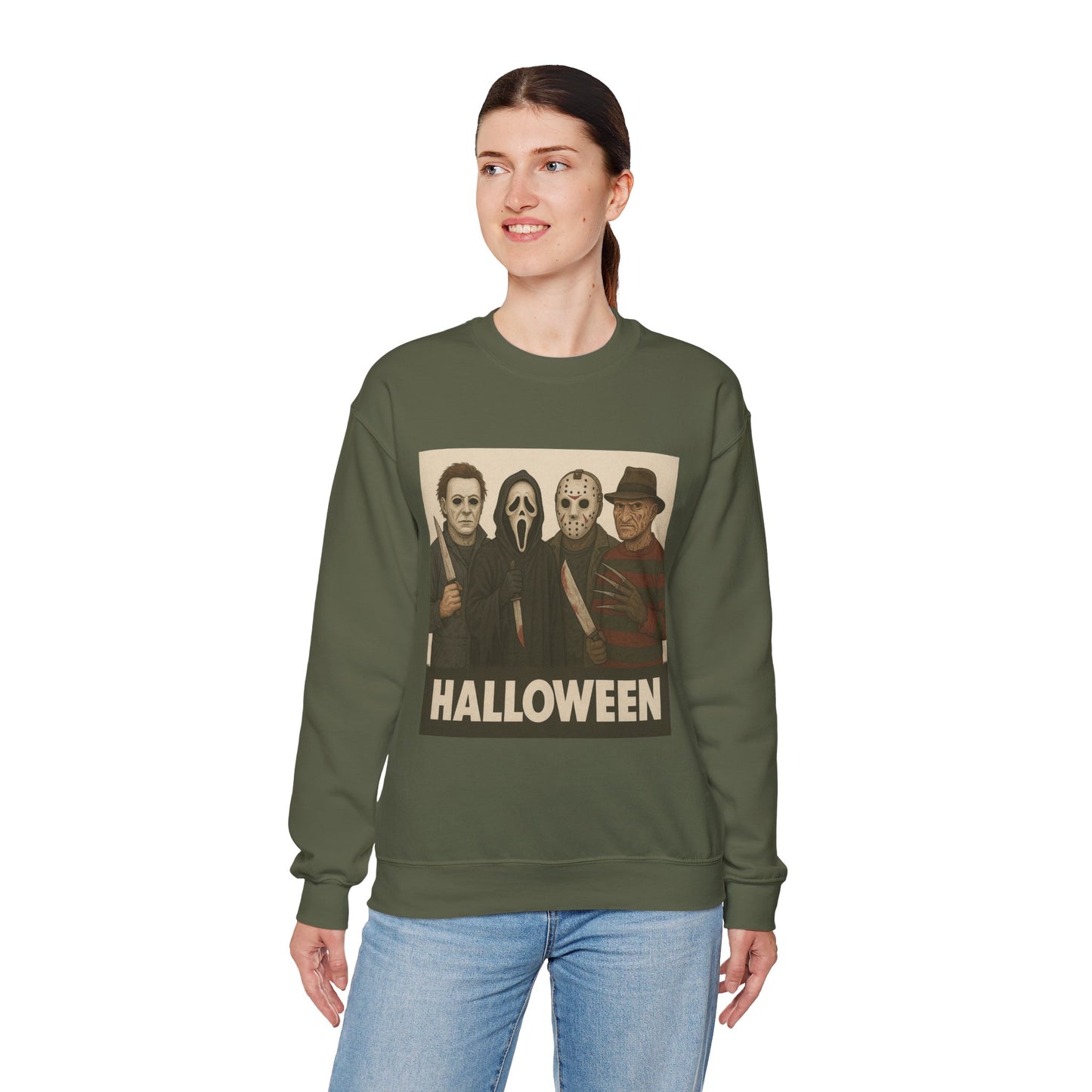 Spooky Movie Crewneck Sweatshirt - Halloween Horror Apparel