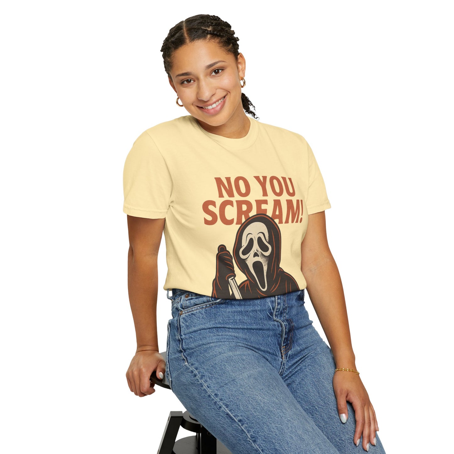 Unisex Horror-Themed T-shirt | Fun Scream Design for Halloween, Costume Parties, Movie Nights, Gift for Horror Fans