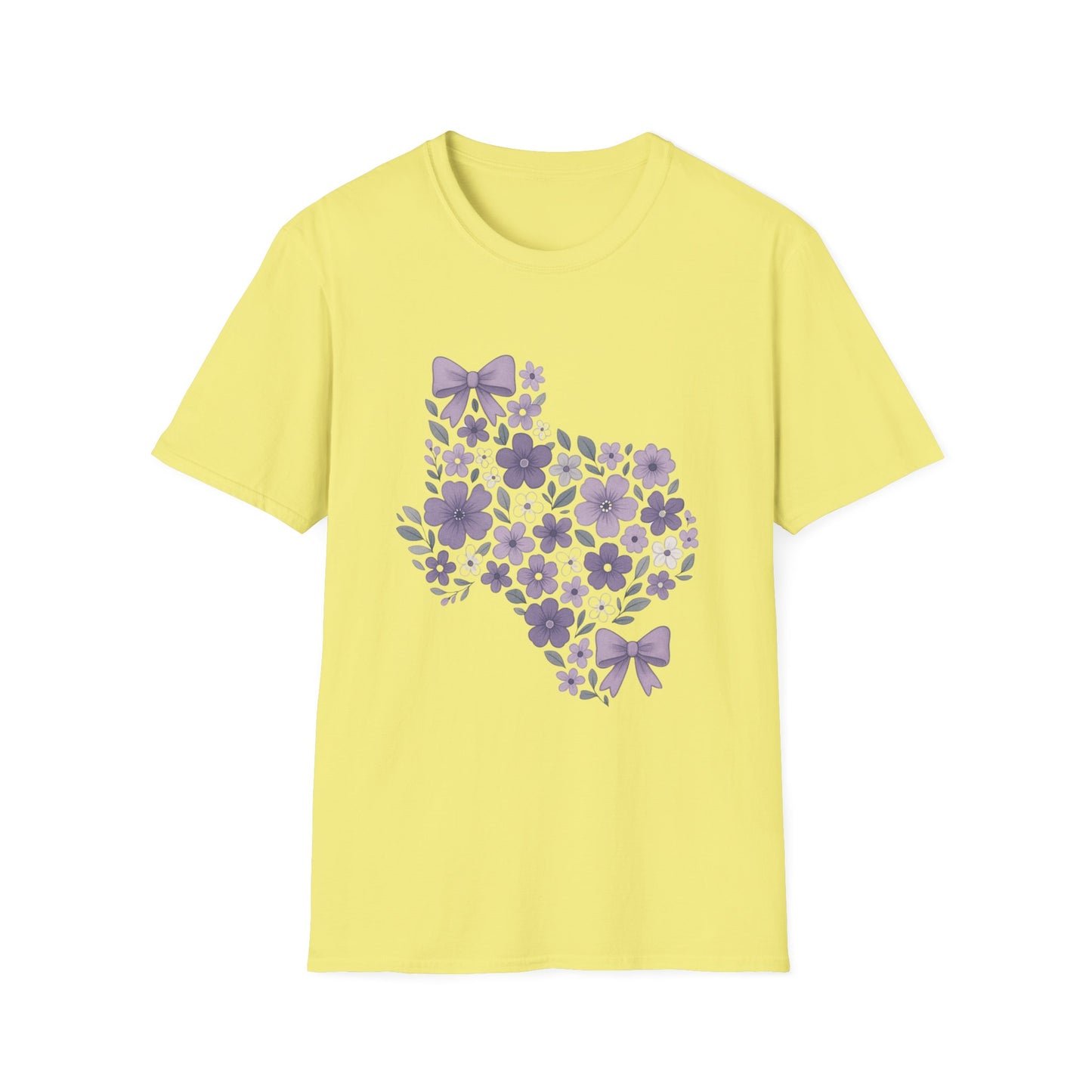 Texas Floral T-Shirt, Casual Summer Top, Gift for Her, Boho Style Tee, Spring Fashion, State Pride Shirt, Soft and Comfy Wear