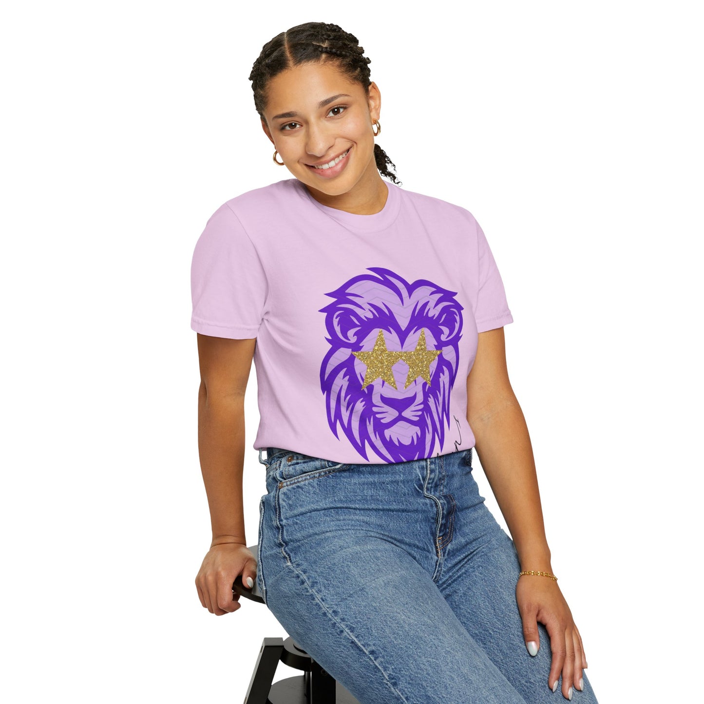Purple Lion Graphic T-Shirt