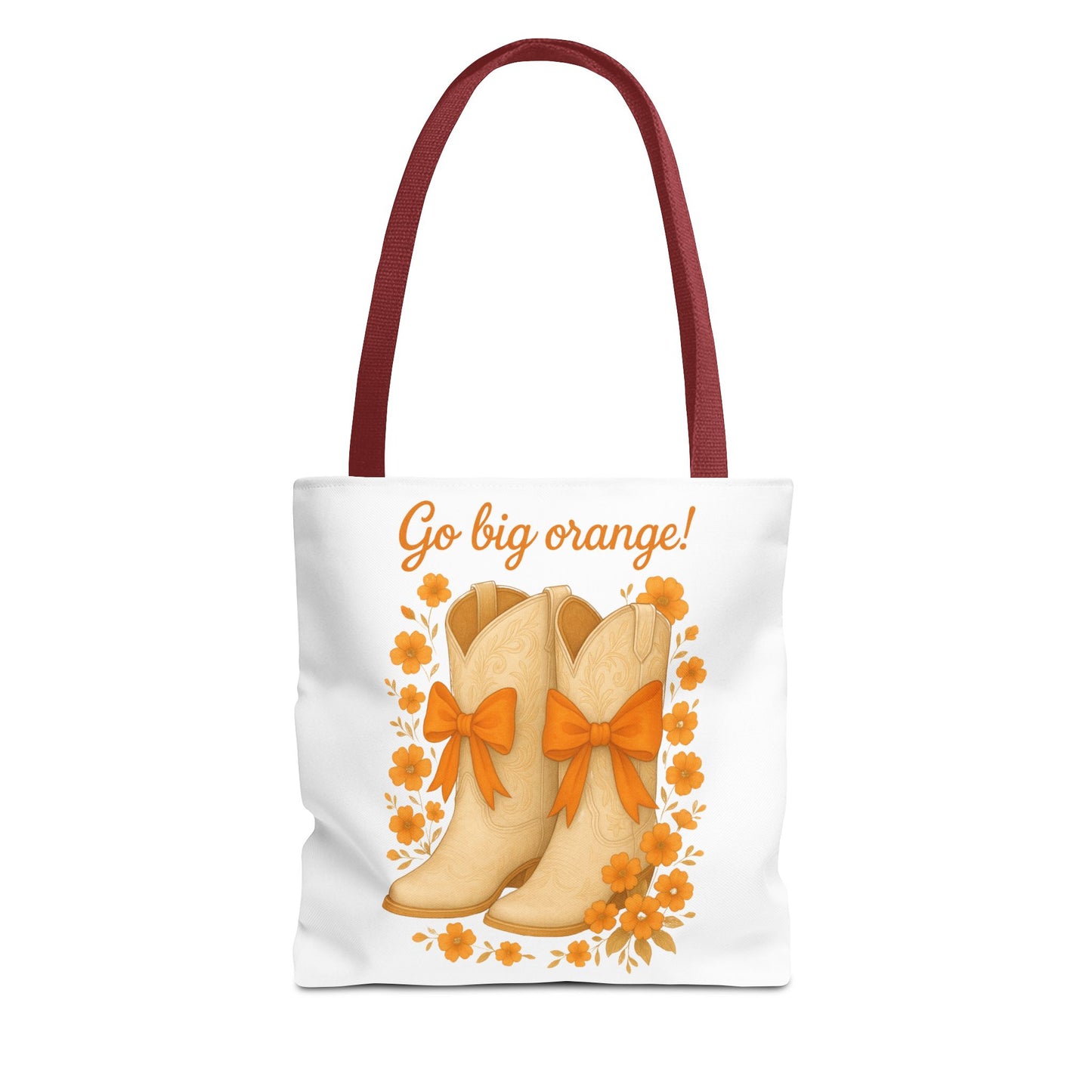 Tennessee Game Day, Floral Tote Bag, Coquette Bow Boot Design, Go Vols, Knoxville Tennessee, Alumni Gift, Rocky Top, Graduation Gift