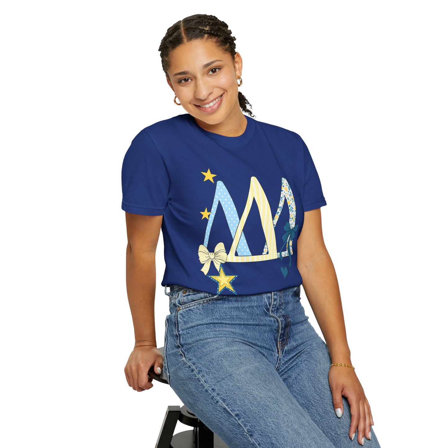 Whimsical yellow and blue Graphic T-Shirt