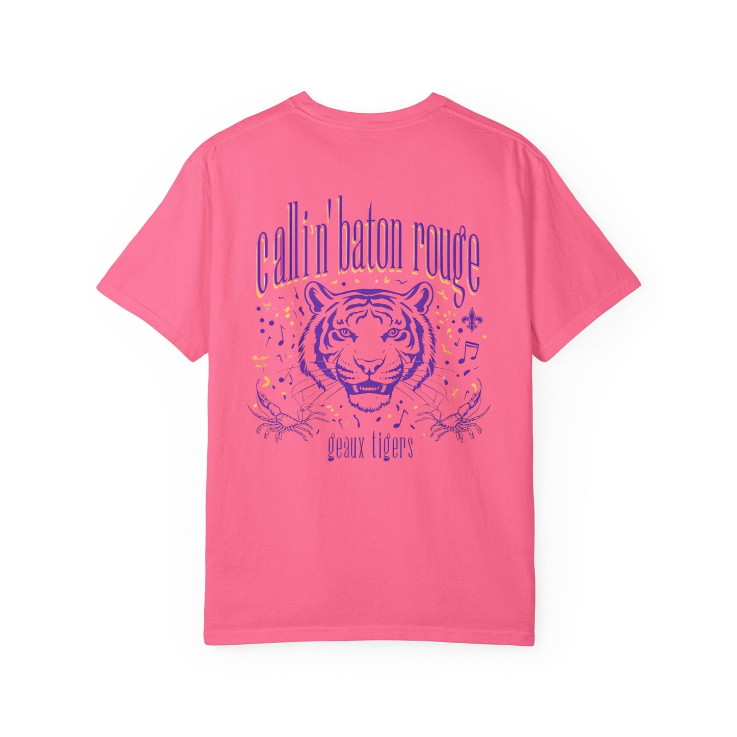 Baton Rouge Spirit T-Shirt - Unisex Garment-Dyed Tee for Game Day, College Football, Mardi Gras, Team Pride, Casual Wear