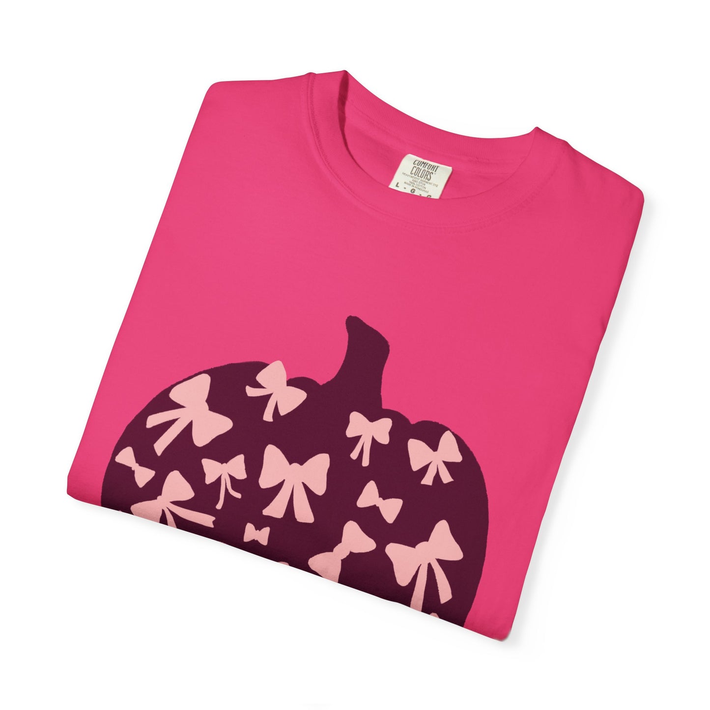 Pumpkin Bow Graphic Tee | Unisex Fall T-Shirt, Halloween Top, Cute Autumn Shirt, Gift for Her, Festival Wear