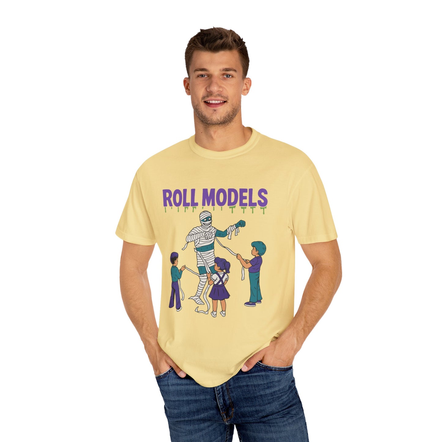 Mummy Roll Models T-Shirt, Cute Halloween Shirt, Kids Costume Tee, Family Fun Outfit, Retro Graphic Top, Vintage Style Tee