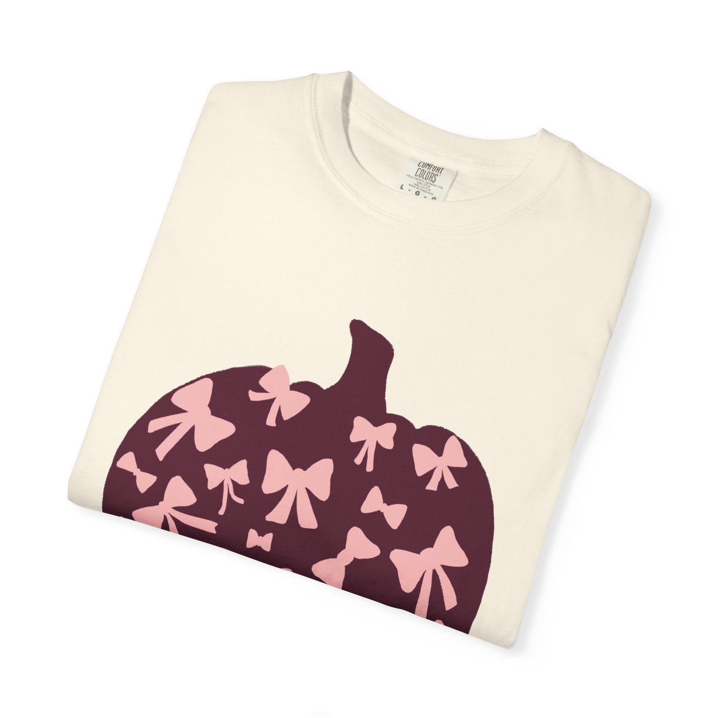 Pumpkin Bow Graphic Tee | Unisex Fall T-Shirt, Halloween Top, Cute Autumn Shirt, Gift for Her, Festival Wear