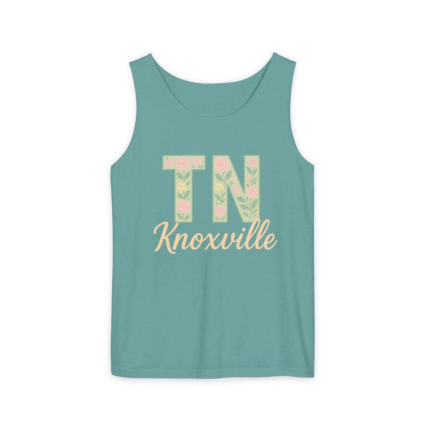 Tennessee Floral Tank Top, Unisex Sleeveless Shirt, Summer Tee, Casual Wear, Gift for Her, Comfort Colors, Graduation Gift, Rocky Top