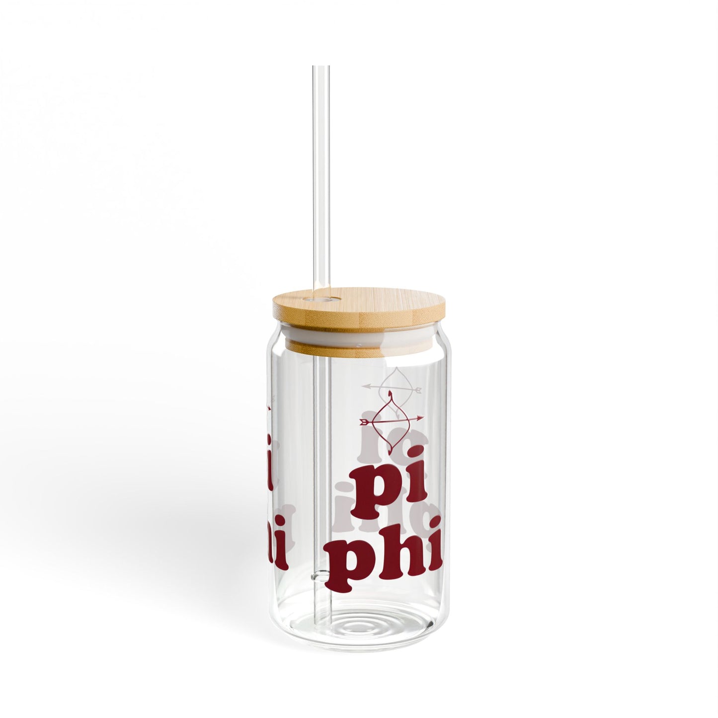 Pi Phi Sorority Sipper Glass