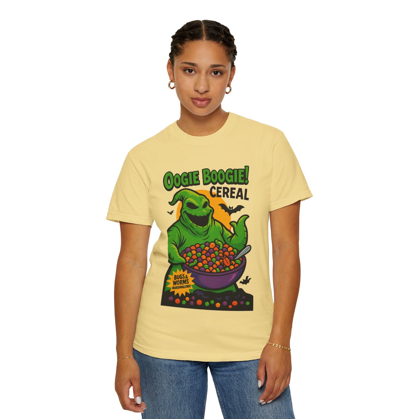 Oogie Boogie Cereal Unisex T-Shirt, Halloween Tee, Cartoon Apparel, Gifts for Fans, Unique Graphic Shirt, Spooky Style
