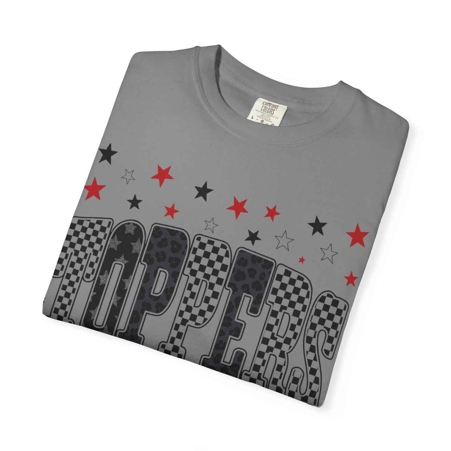 Topper Star and Checker Pattern Graphic Tee