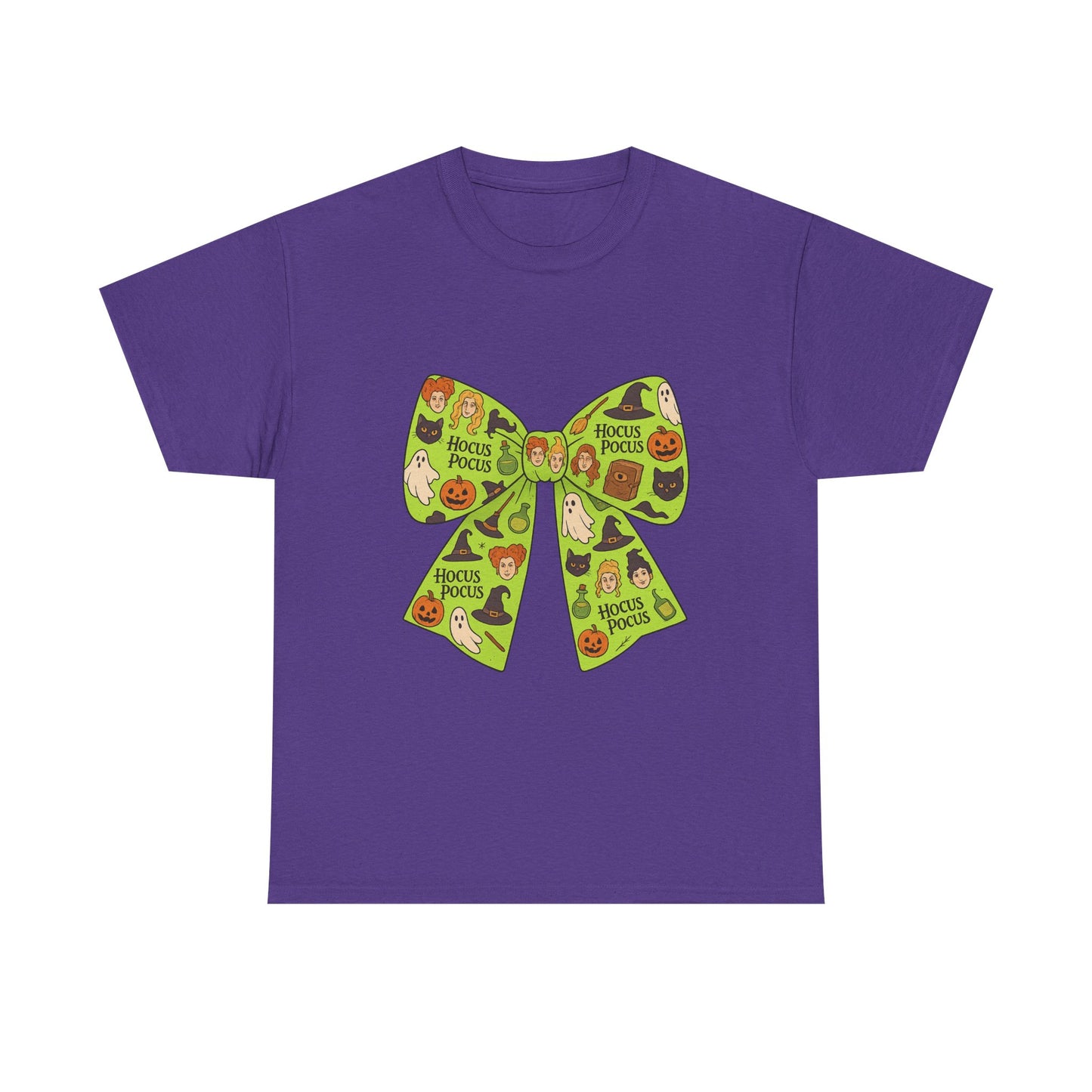 Halloween Graphic Tee, Spooky Season Unisex Shirt, Hocus Pocus Bow Tee, Autumn Style Shirt, Trick or Treat Apparel