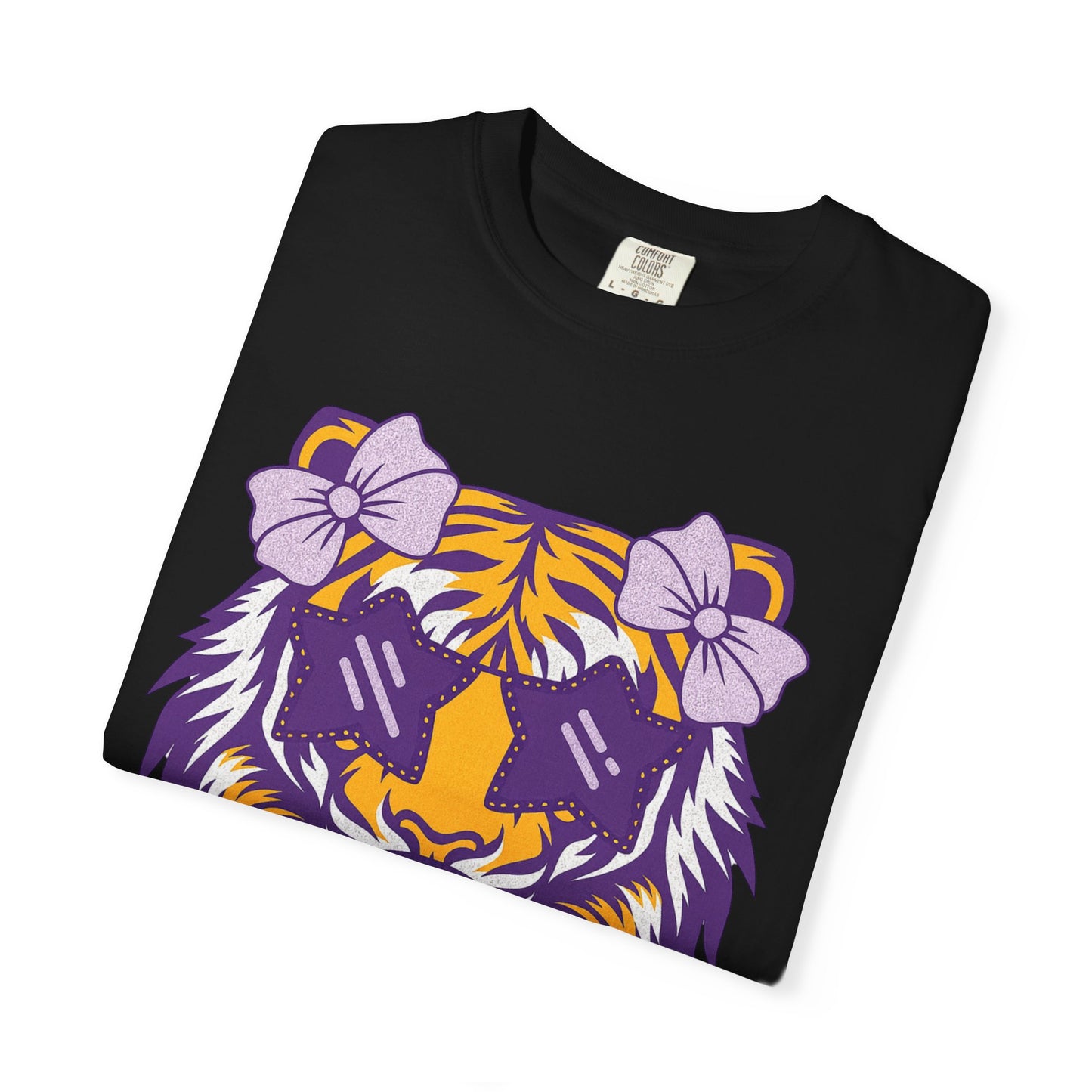 Ragin Cajun Bow Bubble Tiger T-Shirt - Casual Wear and Gift for Animal Lovers