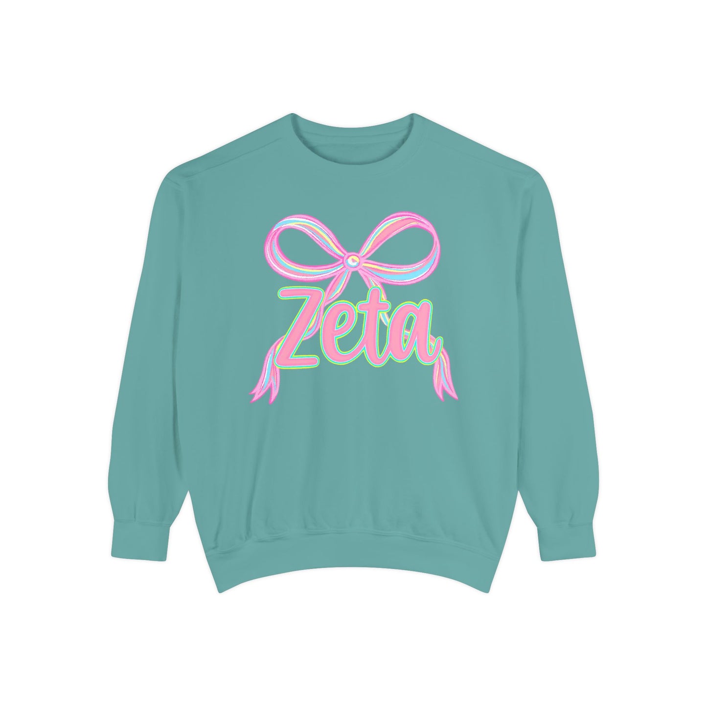 Zeta Graphic Sweatshirt, Cozy Fashion, Gift for Sorority Sisters, Cute Casual Wear, College Apparel, Unisex Outfit